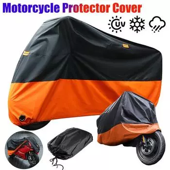 Чехол для мотоцикла 190T, универсальный, наружный, с защитой от ультрафиолета, чехол для мотоцикла, скутера, пылезащитный, водонепроницаемый, утолщенный, полиэстеровый защитный чехол