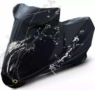 Чехол для мотоцикла Barrichello, Черный, 8 размеров от M до 7L, Премиум, Оксфорд 300D, Толстая ткань, Водонепроницаемый 1L (Total length 210cm чёрный