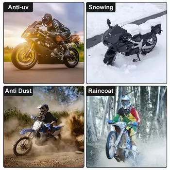 Чехол для мотоцикла Водонепроницаемый всесезонный пылезащитный УФ-защитный чехол для скутера для улицы и дома 190T износостойкий тканевый чехол для мотоцикла