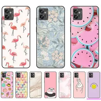 Чехол для Motorola G32 Moto G32, черный силиконовый чехол 6,5 дюймов, милые мультяшные чехлы, полная защита, противоударные силиконовые чехлы против падения белый