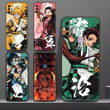 Чехол для Motorola G60 G30 G22 Edge 20 Lite G31 One Fusion G9 G8 G60s G51 G71 G52 G200 G50 Мягкий чехол для телефона Demon Slayer Anime Moto One Hyper