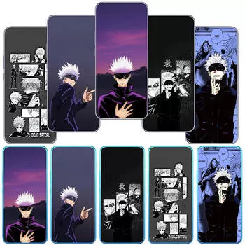 Чехол для Motorola Moto Edge 40 30 neo G54 G24 G84 iPhone 15 14 Xiaomi Redmi Note 13 12 11 Pro Samsung Galaxy A34 A54 Jujutsu Anime Kaisen Gojo Satoru for Redmi Note 13 4G ceil