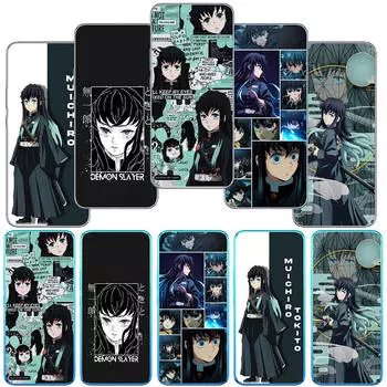 Чехол для Motorola Moto Edge 40 30 neo G54 G24 G84 iPhone 15 14 Xiaomi Redmi Note 13 12 11 8 Pro Samsung Galaxy A54 Muichiro Tokito Demon Slayer
