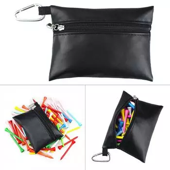 Чехол для мяча для гольфа, кожаная сумка для хранения мяча для гольфа, портативная сумка для мяча для гольфа с карабином, водонепроницаемый органайзер для мяча для гольфа