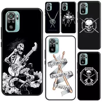 Чехол для музыкального инструмента Drum для Xiaomi Redmi Note 11 Pro Note 10 9 8 Pro 11S 9S 10S Чехол для Redmi 10 9 9A 9C 9T Redmi 7