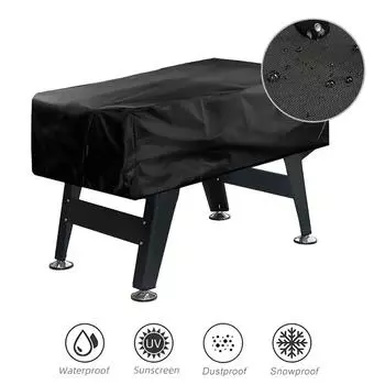 Чехол для настольного футбола, водонепроницаемый, 210D, прочный, Oxford, прямоугольный, для патио, для кофейного кресла, для бильярда, для футбола, для использования в помещении и на открытом воздухе чёрный