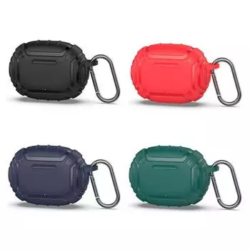 Чехол для наушников, эластичный ТПУ, устойчивый к царапинам, практичный противоударный чехол для наушников, крючки-защелки синий