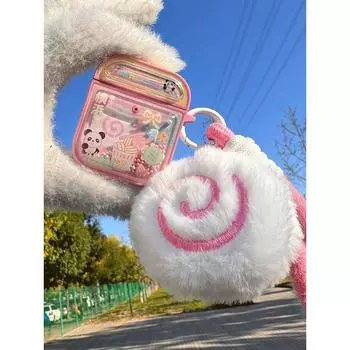 Чехол для наушников Beads Quicksand с мягким кулоном в виде рыбки, подходит для Airpods3 1/2 поколения, Pro2, чехол для наушников Apple в японском стиле AirPods1/2 generation