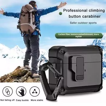 Чехол для наушников для Airpods Pro 2. Противоударный кожаный полный чехол с двойным материалом. Поддержка беспроводной зарядки. Блокировка переключателя. Защитный чехол для наушников. for AirPods Pro2 фиолетовый