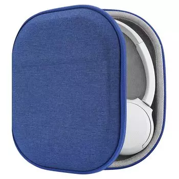 Чехол для наушников Geekria Case Sheild, совместимый с жестким чехлом, дорожный жесткий чехол, совместимый с Sony, с чехлом для хранения WH-CH510, WH-CH520, MDR-ZX300, синий