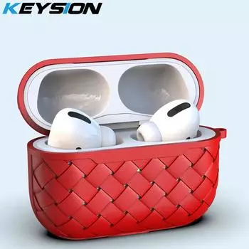 Чехол для наушников KEYSION для Apple Airpods Pro 3 2 1, мягкий силиконовый противоударный защитный чехол