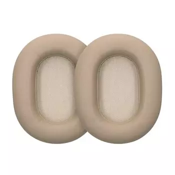 Чехол для наушников kwmobile 2x, совместимый с Sony, сменные амбушюры, искусственная кожа, светло-серый WH-1000XM5 -