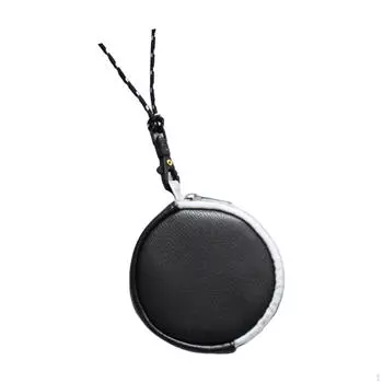 Чехол для наушников, небольшой круглый карманный дорожный чехол для наушников с застежкой-молнией для наушников, USB чёрный