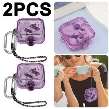 Чехол для наушников ПК On-Off Snap Защитный чехол для Nothing Ear 2 (фиолетовый)