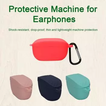 Чехол для наушников, противоударный, устойчивый к царапинам, с подвесной пряжкой, силиконовый защитный чехол с боковым отверстием для JBL WAVE 100 синий