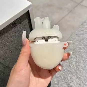 Чехол для наушников Red Heart для Airpods Pro 3D Liquid Silica Gel Cover Anti-Drop Wireless Earphone Protective Case Противоударный силиконовый чехол C