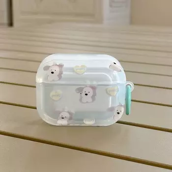 Чехол для наушников с рисунком щенка Ins Imd Gradient Art для Apple Air Pods 1 2 3 Pro 2nd, беспроводная зарядная коробка с Bluetooth, чехол с милой собакой For Airpods Pro
