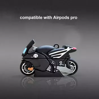 Чехол для наушников, светящийся противоударный силиконовый 3D мотоциклетный Bluetooth-совместимый защитный чехол для наушников для AirPods 1/2/3/Pro for AirPods Pro