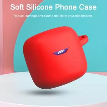 Чехол для наушников, устойчивый к царапинам, водонепроницаемый, противоударный, с крючком, мягкий силиконовый защитный чехол для JBL Tune Flex чёрный