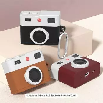 Чехол для наушников, защитный чехол, ударопрочный, ретро, 3D, защитный силиконовый чехол для AirPods 4 A коричневый