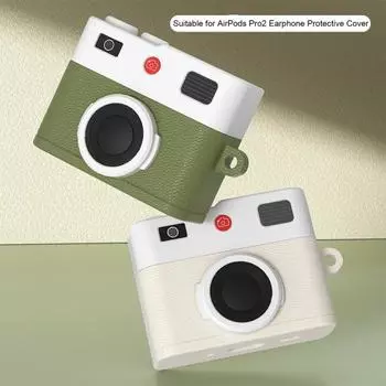Чехол для наушников, защитный чехол, ударопрочный, ретро, 3D, защитный силиконовый чехол для камеры коричневый