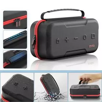 Чехол для Nintend Switch OLED, сумка для хранения, портативный дорожный жесткий чехол, водонепроницаемый для переноски, аксессуары для Nintend Switch чёрный