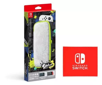Чехол для Nintendo Nintendo Switch Splatoon 3 edition, защитная салфетка из микрофибры с логотипом Switch [Подлинный продукт] (экран включен) (Nintendo