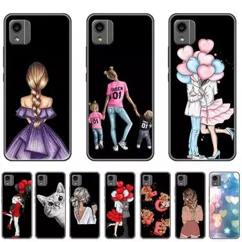 Чехол для Nokia C110, черный, роскошный, 6,3-дюймовый, мягкий, из ТПУ, задняя крышка для Nokia C110, противоударный, полная защита, бампер C110-Style 1