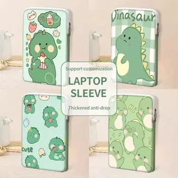 Чехол для ноутбука из искусственной кожи с рисунком динозавра, противоударный чехол для ноутбука 13,3 14 15,6 дюймов для Macbook Hp Dell Lenovo, водонепроницаемый чехол для переноски 10inch