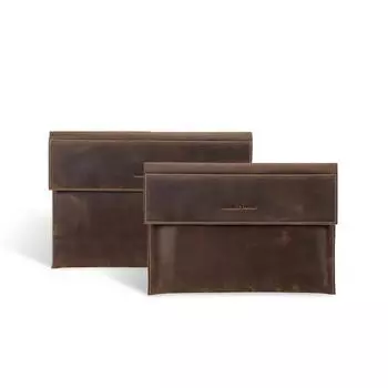 Чехол для ноутбука из натуральной кожи для MacBook 14,2/16,2 дюйма, 2021 г. M кофейный