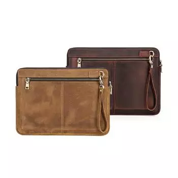 Чехол для ноутбука из натуральной кожи для Macbook Pro 14,2 дюйма, 2021 Macbook 13-14 дюймов, чехол Crazy Horse из воловьей кожи кофейный