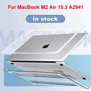 Чехол для ноутбука Macbook Air 15 Case 2023 M2 A2941, чехол для Mac Book Air 15,3 дюйма, прозрачный чехол Capa