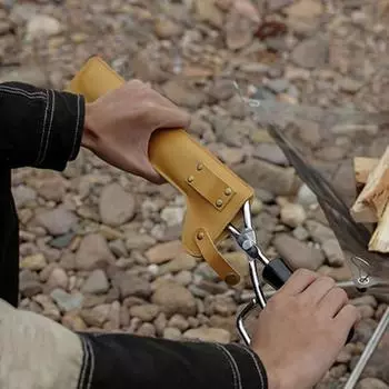 Чехол для ножниц для дров из искусственной кожи, мягкая текстура, грязеотталкивающий чехол для щипцов для угля, устойчивый к ожогам, для пикника кофейный