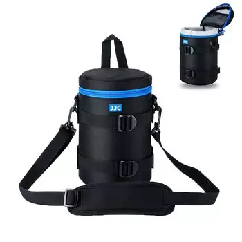 Чехол для объектива JJC Lens Case для таких объективов, как Sigma DG OS EF F4L IS Nikkor F4G ED 110 x 190 мм Изготовлен из полиэстера Водоотталкивающий Ударопрочный С плечевым ремнем