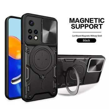 Чехол для объектива камеры Redmi Note 10 11s 12Pro Plus Turbo 12 4G 5G, бамперы военного класса, бронекольцо, защитный чехол Redmi Note 10 4G чёрный