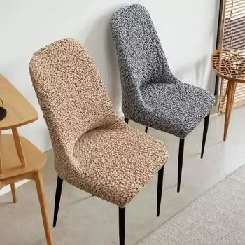 Чехол для обеденного стола и стула, новый эластичный утолщенный противоскользящий чехол для сиденья, универсальный чехол для табурета с защитой от когтей кошек Four Seasons 40CM розовый