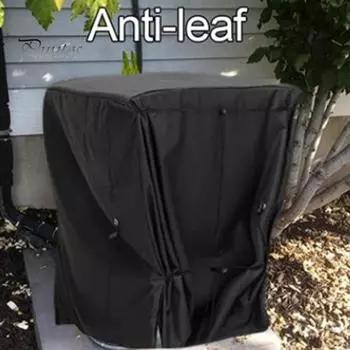 Чехол для обогревателя бассейна, чехол для зимнего оборудования для бассейна с регулируемым шнурком, прочный на разрыв, защитный экран для обогревателя бассейна, для наружных блоков бассейна чёрный