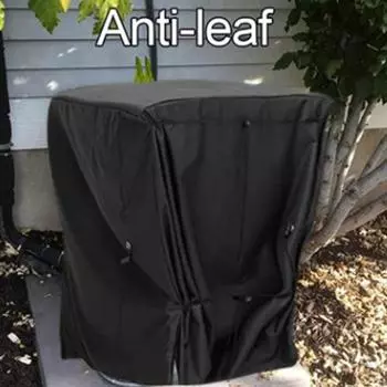 Чехол для обогревателя бассейна, чехол для зимнего оборудования для бассейна с регулируемым шнурком, прочный на разрыв, защитный экран для обогревателя бассейна, для наружных блоков бассейна чёрный