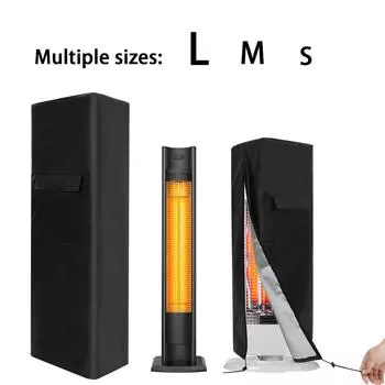 Чехол для обогревателя на патио, водонепроницаемый чехол для обогревателя на открытом воздухе с застежкой-молнией и шнурком, прочный защитный чехол для электрического обогревателя