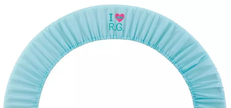 Чехол для обруча SASAKI для художественной гимнастики I LOVE, светло-голубой AC56 RG. (ЛИБУ) светло-синий