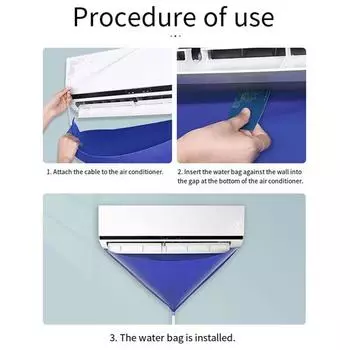 Чехол для очистки, мешок для сбора воды, водонепроницаемая ткань для водопроводных труб длиной 2 м, для кондиционера, герметичные товары для дома