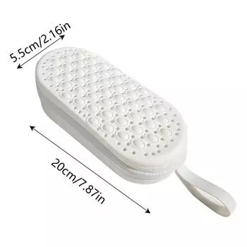 Чехол для очков, большой силиконовый чехол для очков для плавания, сумка для хранения очков на молнии, портативный чехол для горнолыжных очков с дренажным отверстием для