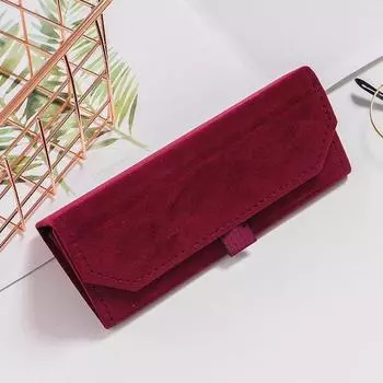 Чехол для очков, держатель для очков, защитный чехол для очков, чехол для солнцезащитных очков, бархатный футляр для очков вино красного