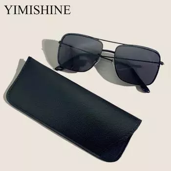 Чехол для очков из искусственной кожи, держатель для солнцезащитных очков, черный Size1 чёрный