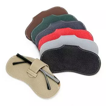 Чехол для очков из натуральной кожи, футляр для солнцезащитных очков, сумка для хранения солнцезащитных очков, чехол для очков, портативный футляр для очков чёрный