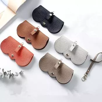 Чехол для очков с тиснением личи, симпатичный, подвесной, из искусственной кожи, сумка для хранения очков для чтения, портативный держатель для очков для путешествий