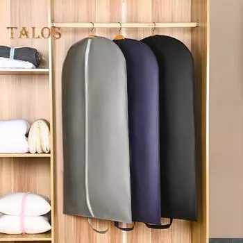 Чехол для одежды, чехол от пыли, застежка-молния, влагостойкий, складной, для организации гардероба, многоцелевой чехол для костюма 1pc серый