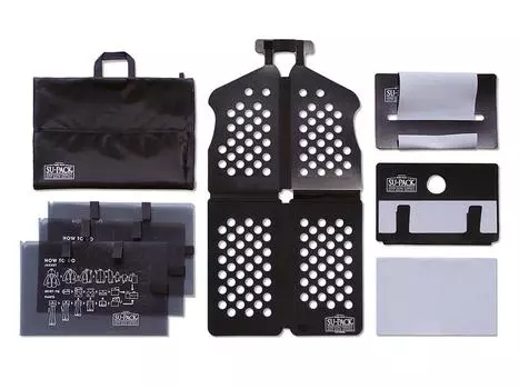 Чехол для одежды HARD PLUS для хранения комплекта HARD PLUS All in One. Можно брать с собой на борт [SU-PACK M] костюмы/рубашки/галстуки. (SU-ПАК М) 7-секционный (Размер М) чёрный