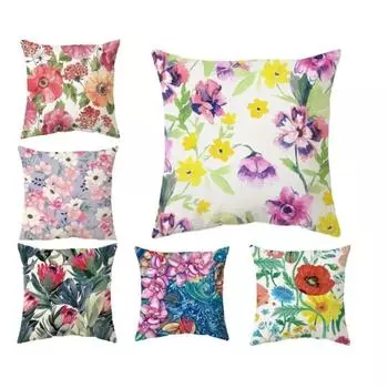 Чехол для офисной диванной подушки, простой цветок, маленький свежий декоративный чехол для подушки, Роскошный чехол для украшения дома, чехол для подушки 40x40cm