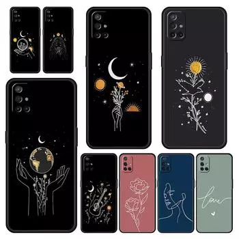 Чехол для OnePlus 11 10 9 Pro 9T 12R 10R 9R 9RT 10T 8T 8 7 6T 7T Nord 2T CE 2 5G N200 N10 N100 Чехол Simplicity line Art sun moon OnePlus 8 5G